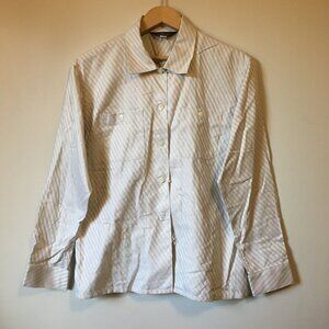 Classic White Striped Shirt for Women